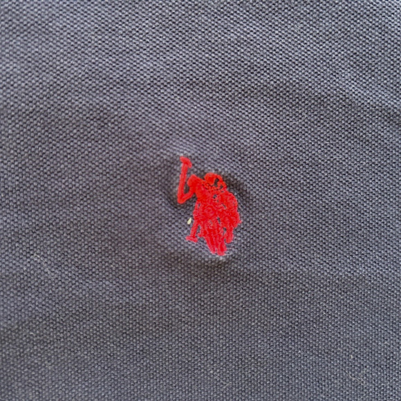 U.S. Polo Assn. Mens Polo Shirt Navy Blue Red Pony Size 2XLT - Picture 4 of 6